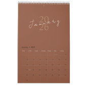 Minimalistisches sauberes Design Kalender (Jan 2027)