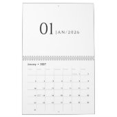 Minimalistisches sauberes Design Kalender (Jan 2027)