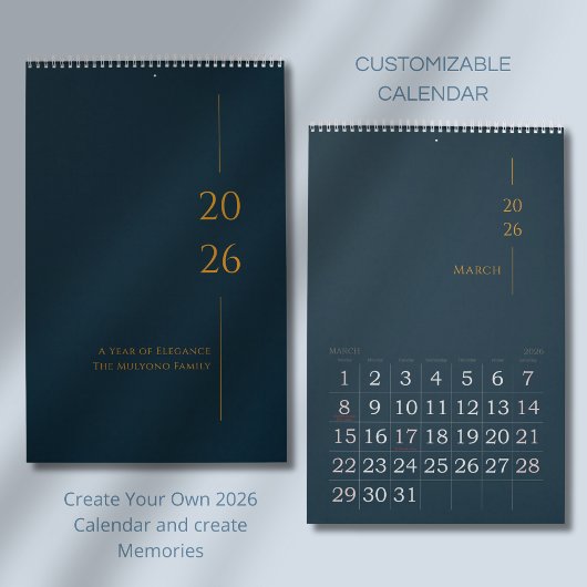 Minimalistisches sauberes Design Kalender