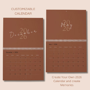 Minimalistisches sauberes Design Kalender