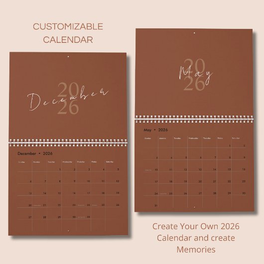 Minimalistisches sauberes Design Kalender
