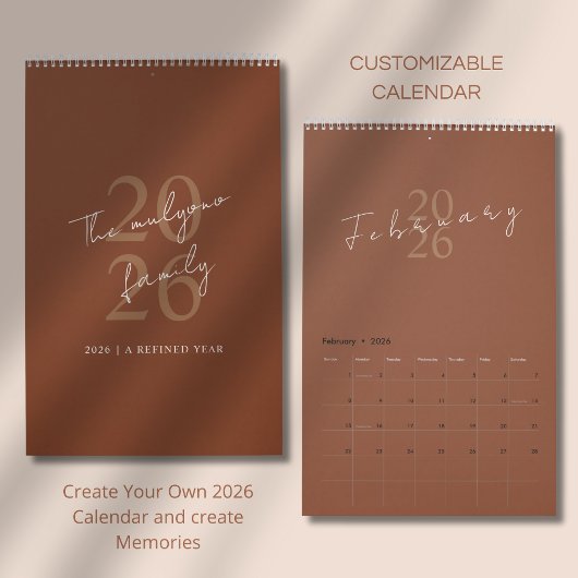 Minimalistisches sauberes Design Kalender
