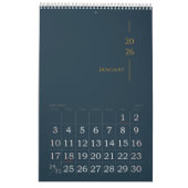 Minimalistisches sauberes Design Kalender (Jan 2027)