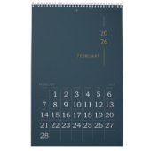 Minimalistisches sauberes Design Kalender (Feb 2027)