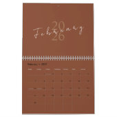 Minimalistisches sauberes Design Kalender (Feb 2027)