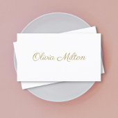 Minimalistisches, sauberes, goldenes Netzwerk Visitenkarte