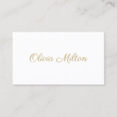 Minimalistisches, sauberes, goldenes Netzwerk Visitenkarte (Vorderseite)