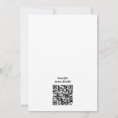 Minimalistisches Save the Date Foto Einfache QR-Co Einladung (Rückseite)