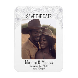 Minimalistisches Save the Date Foto Magnet