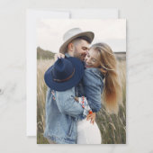 Minimalistisches Save the Date handgeschriebenes F (Rückseite)