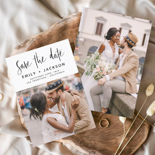 Minimalistisches Save the Date handgeschriebenes F