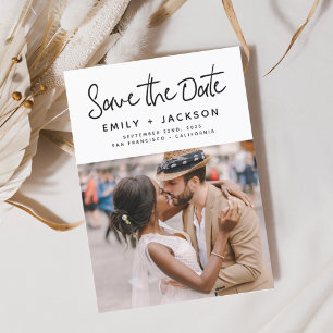 Minimalistisches Save the Date handgeschriebenes F