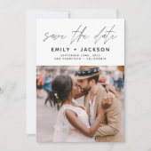 Minimalistisches Save the Date handgeschriebenes F (Vorderseite)