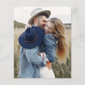 Minimalistisches Save the Date handgeschriebenes F Flyer (Hinten)