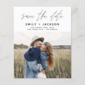 Minimalistisches Save the Date handgeschriebenes F Flyer (Vorne)