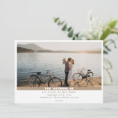 Minimalistisches Save the Date/Hochzeitsfest Foto Einladung (Stehend Vorderseite)