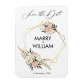 Minimalistisches Save the Date Hochzeitsgold Magnet (Vertikal)