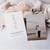 Minimalistisches Save the Date mit Kalligrafie und Einladung