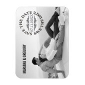 Minimalistisches Save the Date modernes HochzeitsF Magnet (Vertikal)