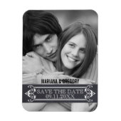 Minimalistisches Save the Date modernes HochzeitsF Magnet (Vertikal)