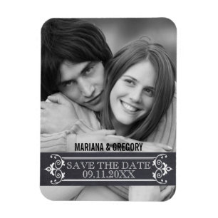 Minimalistisches Save the Date modernes HochzeitsF Magnet