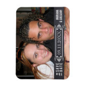 Minimalistisches Save the Date modernes HochzeitsF Magnet (Vertikal)