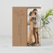 Minimalistisches Save the Date Unkraut Einladung (Stehend Vorderseite)