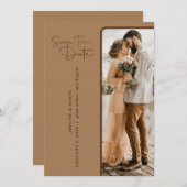 Minimalistisches Save the Date Unkraut Einladung (Vorne/Hinten)