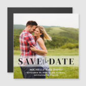 Minimalistisches Save the Date Vellum Foto | Magne Magnetkarte (Vorne/Hinten)