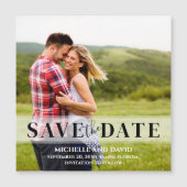 Minimalistisches Save the Date Vellum Foto | Magne Magnetkarte (Vorderseite)