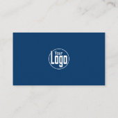 Minimalistisches Scannerblau und Weiß Visitenkarte (Rückseite)