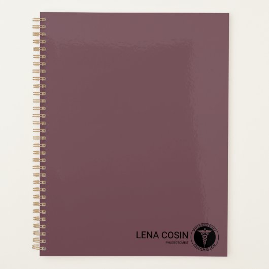 Minimalistisches Schiefer-Phlebotomie-Logbuch Planer (Vorderseite)