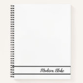 Minimalistisches Schlicht-White-Notebook Notizblock (Vorderseite)