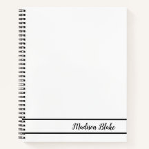 Minimalistisches Schlicht-White-Notebook