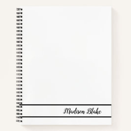 Minimalistisches Schlicht-White-Notebook Notizblock