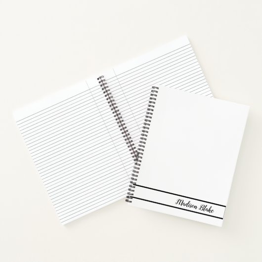 Minimalistisches Schlicht-White-Notebook Notizblock (Innenseite)