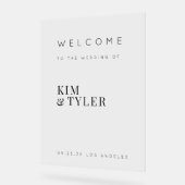 Minimalistisches, schlichtes Begrüßungszeichen Acrylschild (Winkel)