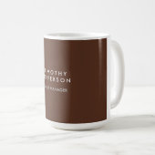 Minimalistisches Schlichtes Braun Elegante Moderne Kaffeetasse (VorderseiteRechts)
