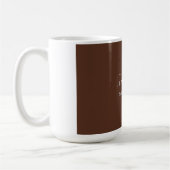 Minimalistisches Schlichtes Braun Elegante Moderne Kaffeetasse (Links)