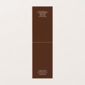 Minimalistisches Schlichtes Braun Elegante Moderne Visitenkarten (Außenseite Aufgefaltet)