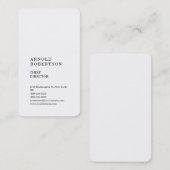 Minimalistisches Schlichtes, einfaches Vertikalwei Visitenkarte (Vorne/Hinten)