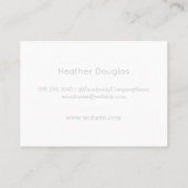 Minimalistisches schlichtes Elegant Visitenkarte (Rückseite)