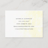 Minimalistisches Schlichtes Gelb mit Curry Text Visitenkarte (Rückseite)