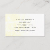 Minimalistisches Schlichtes Gelb mit Curry Text Visitenkarte (Rückseite)