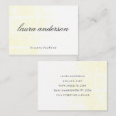 Minimalistisches Schlichtes Gelb mit Curry Text Visitenkarte (Vorne/Hinten)