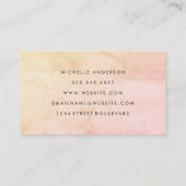 Minimalistisches Schlichtes Grün mit Kursivtext Visitenkarte (Rückseite)