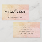 Minimalistisches Schlichtes Grün mit Kursivtext Visitenkarte (Vorne/Hinten)