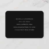 Minimalistisches Schlichtes Grün mit Kursivtext Visitenkarte (Rückseite)