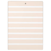 Minimalistisches, schlichtes, hellrosa Streifenmus Klemmbrett (Rückseite)