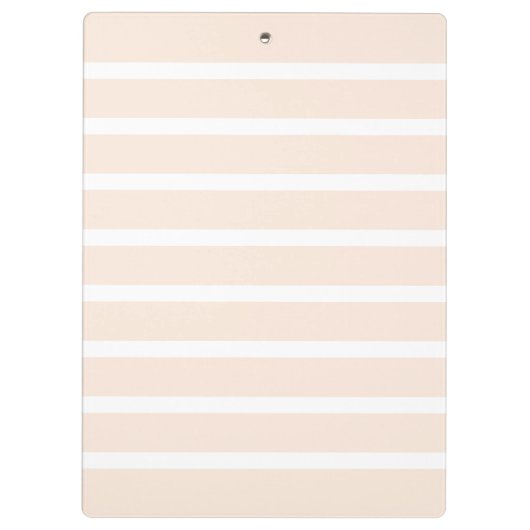 Minimalistisches, schlichtes, hellrosa Streifenmus Klemmbrett (Rückseite)